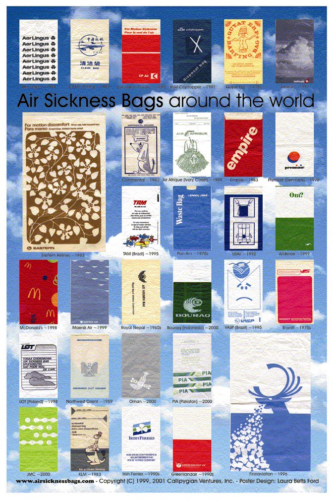 （圖取自航空嘔吐袋線上博物館網頁airsicknessbags.com）