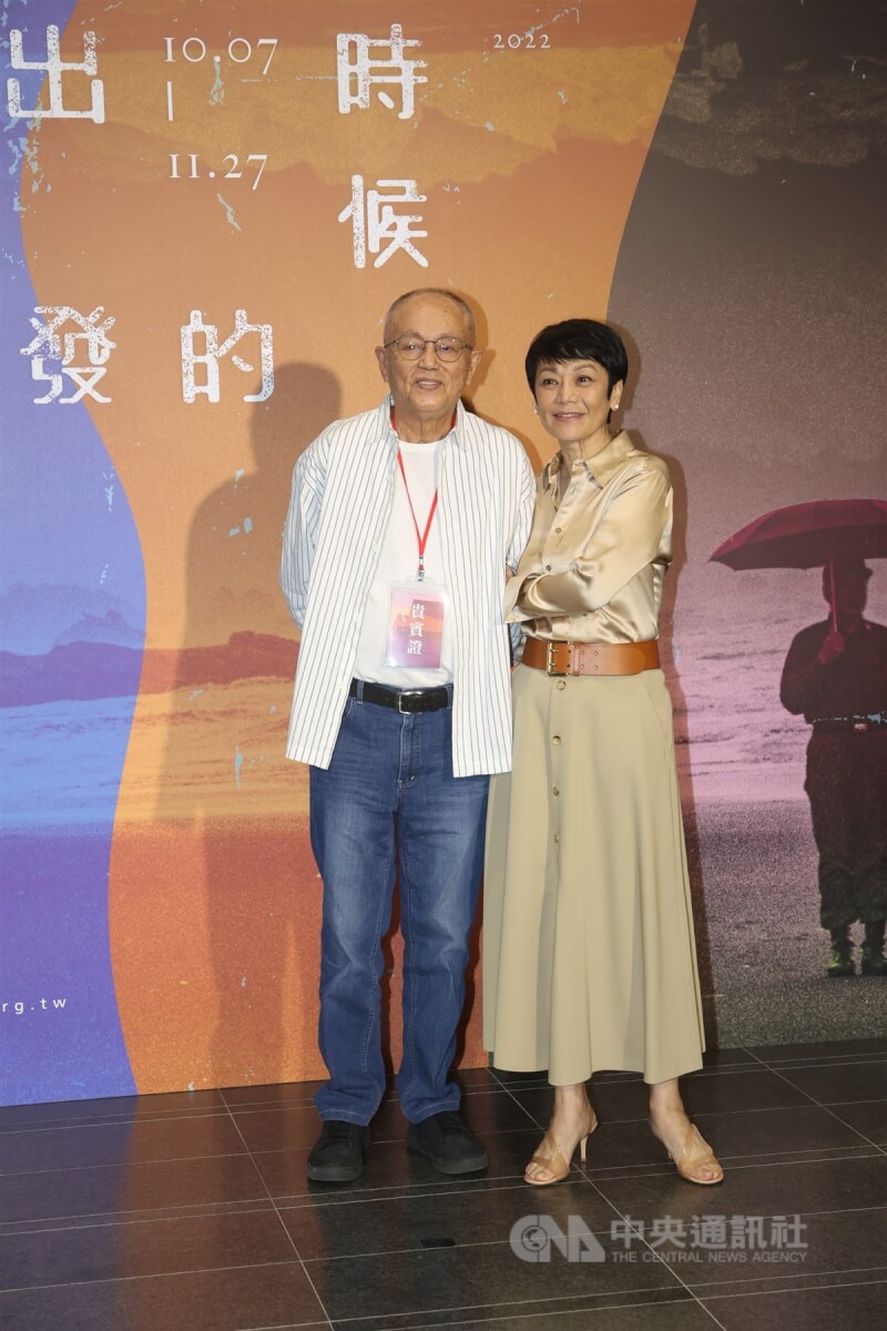 台灣新電影四十年回顧影展開幕記者會7日在國家電影及視聽文化中心舉行，導演陳坤厚（左）、演員張艾嘉（右）出席。中央社記者吳家昇攝 111年10月7日