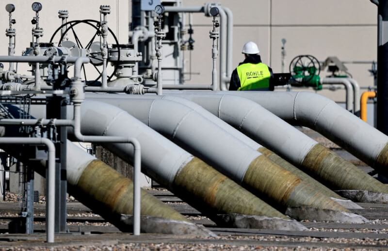 歐盟能源部長會議19日對天然氣價格上限達成結論。圖為位於德國盧布明的北溪1號管線。（路透社）