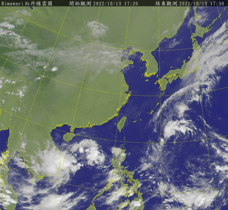 氣象局13日表示，預估今年第19、20號颱風桑卡、尼莎將接力生成。（圖取自中央氣象局網頁cwb.gov.tw）