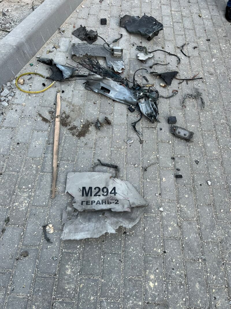 圖為17日一架襲擊基輔的無人機殘骸。（圖取自twitter.com/Vitaliy_Klychko）
