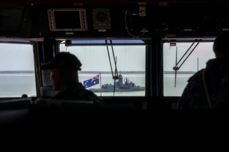 圖為澳洲海軍安薩克號巡防艦。（圖取自facebook.com/RoyalAustralianNavy）