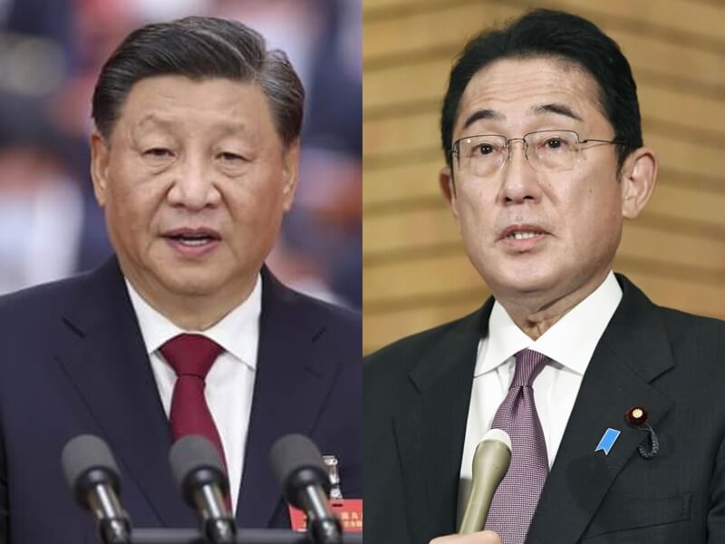 日媒報導，日本和中國政府已開始安排日本首相岸田文雄（右）與中國國家主席習近平（左）於11月中舉行會談。（左圖中新社，右圖共同社）