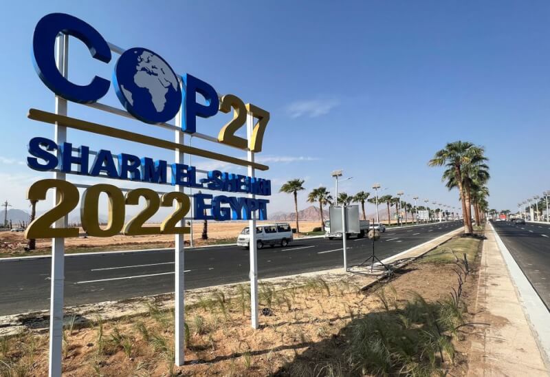 聯合國COP27氣候峰會6日在埃及紅海度假勝地夏姆錫克揭幕。（路透社）