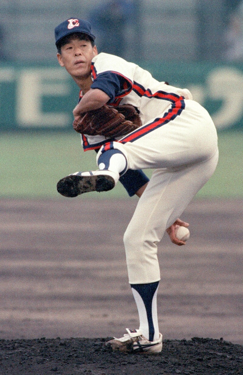 日本職棒名人堂投手村田兆治生涯都待在羅德獵戶座（Lotte Orions，當今千葉羅德海洋隊前身）陣中，他於1990年退休。（共同社）