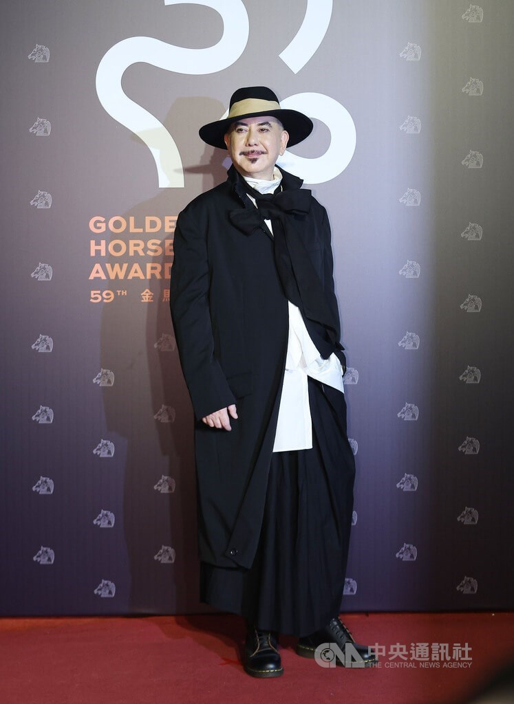 演員黃秋生以「白日青春」角逐金馬影帝。中央社記者張新偉攝 111年11月19日