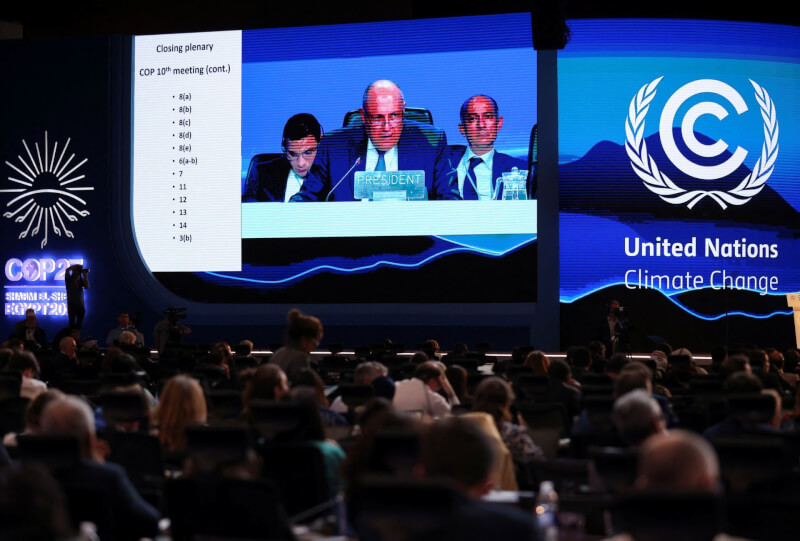 聯合國COP27氣候峰會代表20日通過最終宣言與劃時代的氣候「損失與損害」協議。（路透社）
