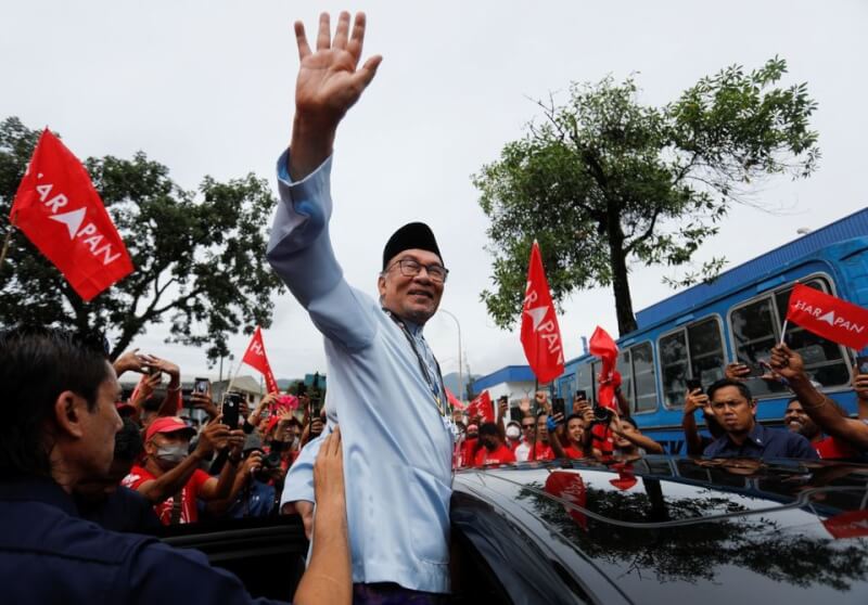 馬來西亞國家皇宮24日宣布安華為新首相。（路透社）