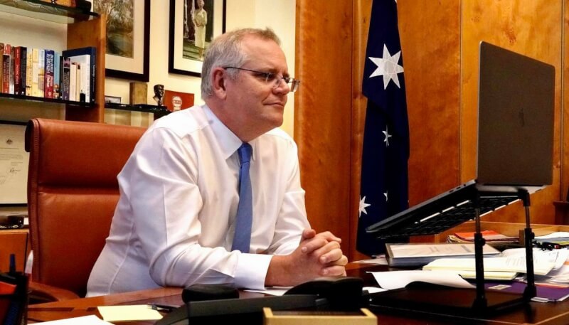 澳洲前總理莫里森（圖）被爆在疫情期間秘密兼任5個部長，現任總理艾班尼斯28日表示政府將提譴責動議。（圖取自facebook.com/scottmorrisonmp）