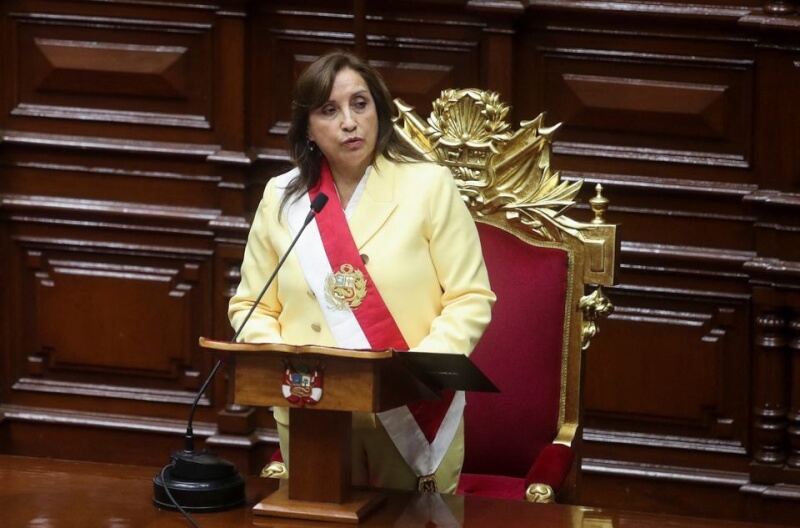秘魯總統卡斯締約遭罷黜後，副總統博魯阿爾特（圖）宣誓就任成為秘魯獨立200多年來首位女總統。（路透社）