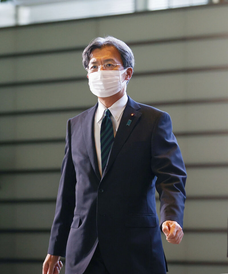 日本復興大臣秋葉賢也27日因涉入政治獻金問題請辭。（共同社）