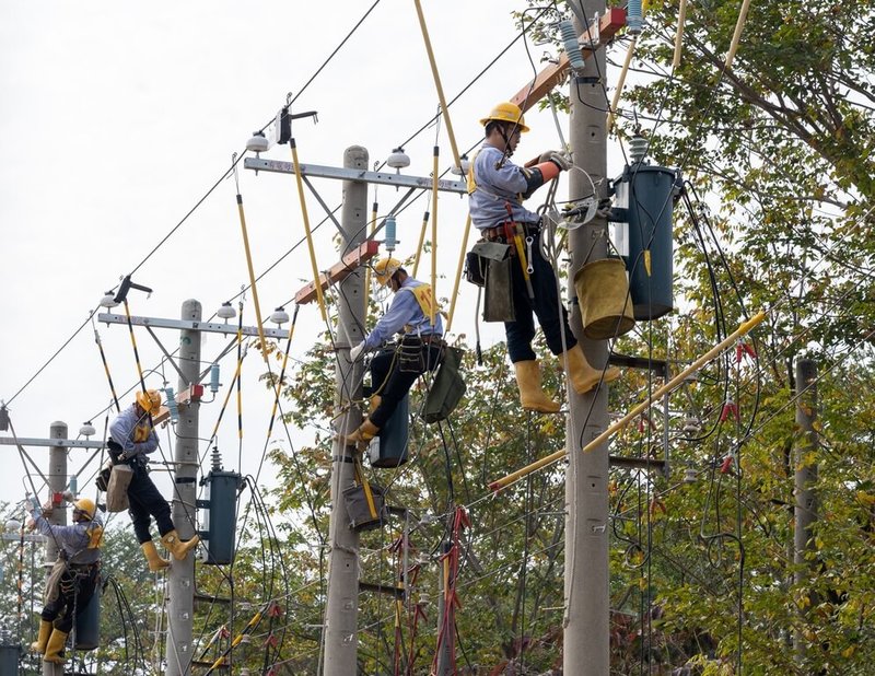 台電將招募1078名僱用人員，其中配電線路維護類403名為員額最多的類別。（台電提供）中央社記者曾智怡傳真  111年12月27日