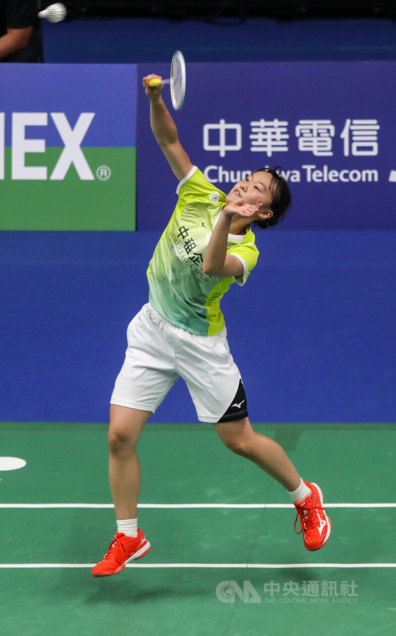 台灣羽球好手許玟琪（圖）12日在馬來西亞羽球公開賽，扳倒印尼好手格蕾戈麗亞，挺進8強。（中央社檔案照片）