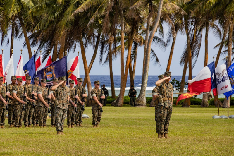 美國陸戰隊在關島舉行新基地啟用儀式。（圖取自facebook.com/marines）