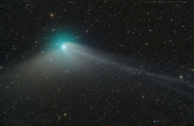彗星C/2022 E3（ZTF）2月1日最靠近地球，有望用肉眼就能看見，也能透過雙筒望遠鏡清楚觀測。（Dan Bartlett /Handout via 路透社）