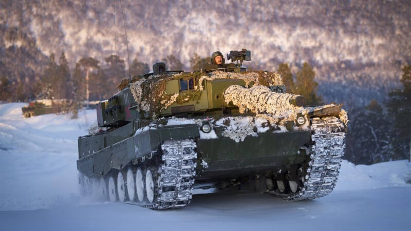 挪威國防部長葛拉姆30日說，挪威會「盡快」把國內的德國製豹2式主力戰車運往烏克蘭。圖為豹2式戰車。（圖取自挪威國防軍網頁forsvaret.no）