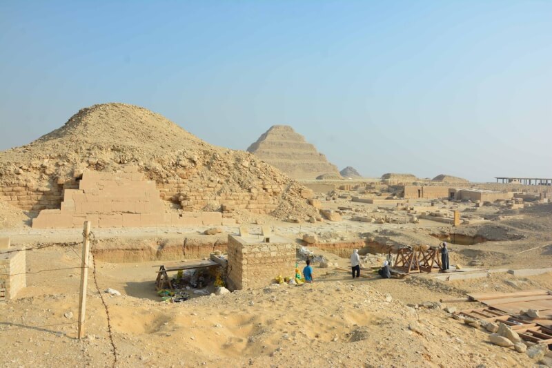 埃及開羅以南的撒卡拉墓地考古現場。（圖取自德國圖賓根大學網頁uni-tuebingen.de）