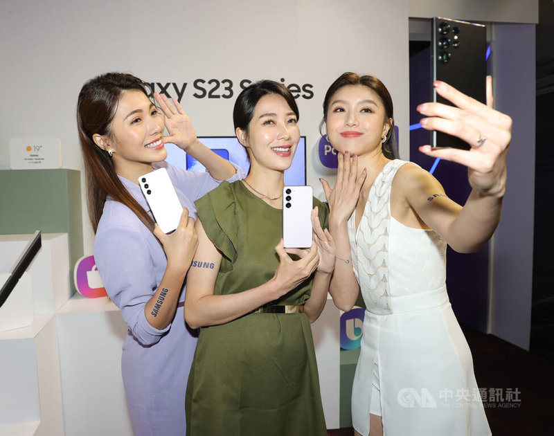 台灣三星電子6日舉辦旗艦新機Galaxy S23上市發表會，宣布Galaxy S23旗艦系列正式在台上市。中央社記者謝佳璋攝  112年2月6日