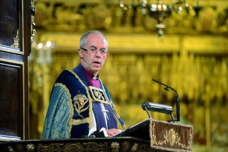 2018年，英格蘭教會坎特布里大主教威爾比（圖）表示，上帝既非男性亦非女性。（路透社）