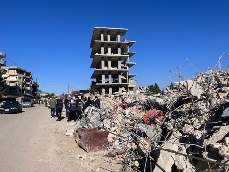 圖為土敘強震敘利亞災區。（圖取自twitter.com/DrTedros）