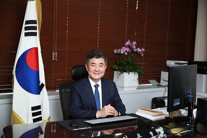 新任韓國駐台代表李殷鎬20日下午抵台。（圖取自韓國戰略物資管理院網頁kosti.or.kr）