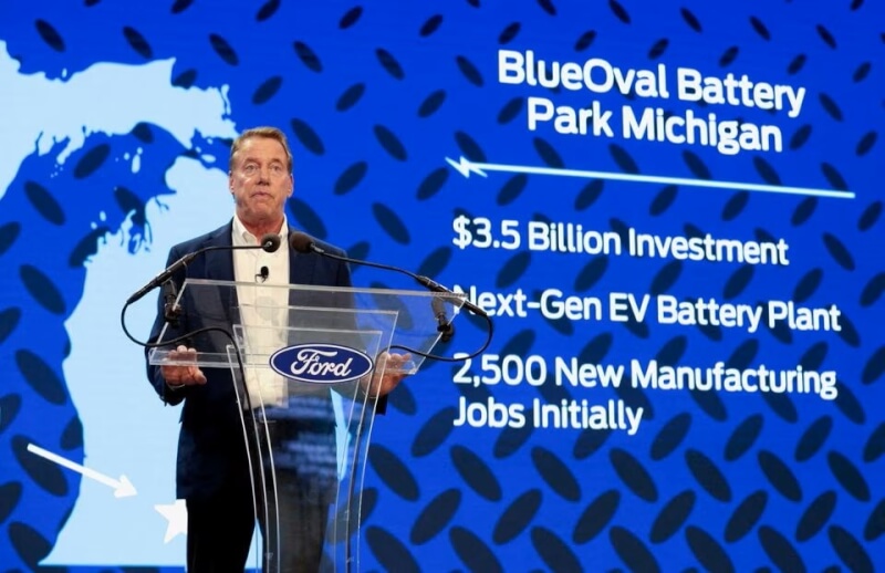 福特汽車執行董事長福特（圖）13日表示，福特與中國電池公司寧德時代達成技術協議，計畫花費35億美元在密西根州建造電池廠。（路透社）