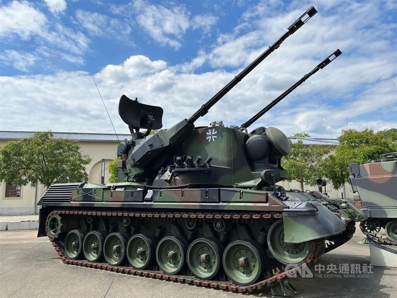 德製獵豹（Gepard）防空砲車能有效對抗俄羅斯的無人機，成為烏軍利器。中央社記者林育立德勒斯登攝 112年2月20日