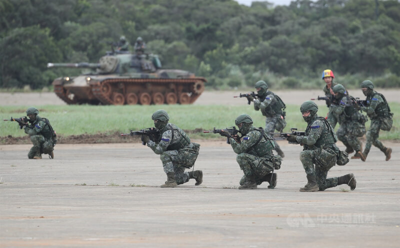 圖為2019年漢光演習陸軍裝甲542旅操演。（中央社檔案照片）