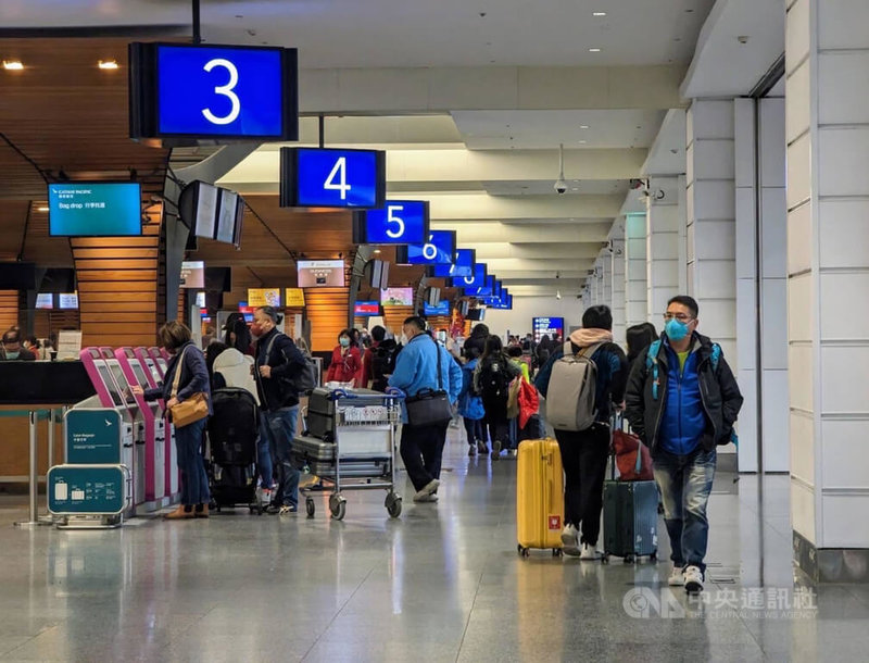 桃園國際機場客運量逐漸回升，桃園國際機場公司統計，今年1月較去年同期成長21倍。（桃機公司統計）中央社記者汪淑芬傳真  112年2月24日