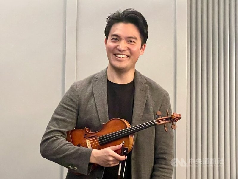台裔小提琴家陳銳（圖）返台，將與德國班貝格交響樂團合作3場音樂會。中央社記者趙靜瑜攝  112年3月20日