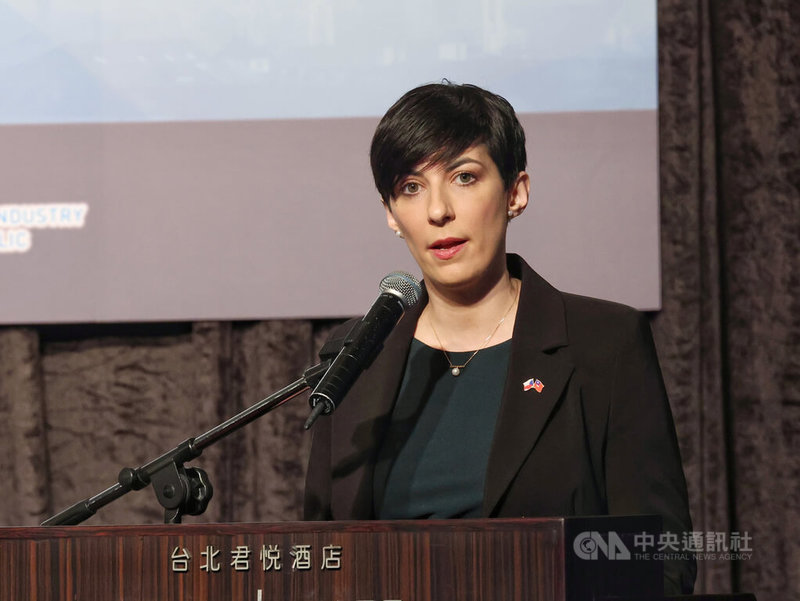 捷克眾議院議長艾達莫娃（Markéta Pekarová Adamová）27日出席第18屆台捷經濟合作會議表示，台灣不僅是捷克的經濟夥伴，更是友善的民主夥伴。中央社記者張皓安攝 112年3月27日