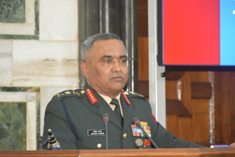 印度陸軍參謀長潘德抨擊中國「強權即真理」的國際秩序觀，且罕見三度提及台灣。（圖取自twitter.com/adgpi）