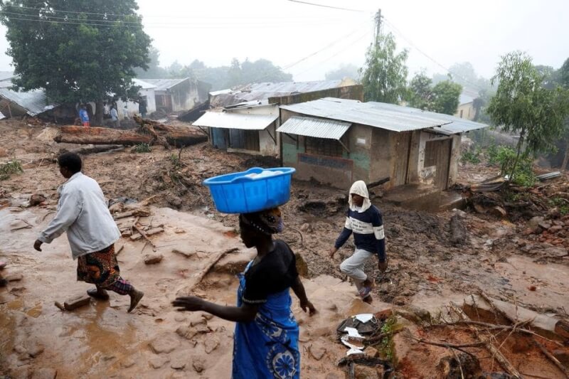 熱帶氣旋弗萊迪日前在馬拉威肆虐，風災死亡人數估將超過1200人。（路透社）