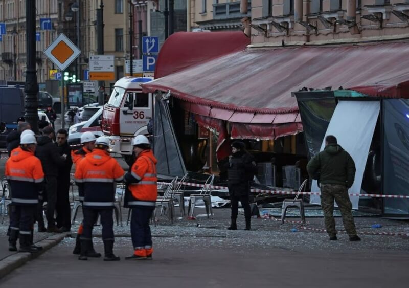 俄羅斯第2大城聖彼得堡一間咖啡館2日發生爆炸。（路透社）