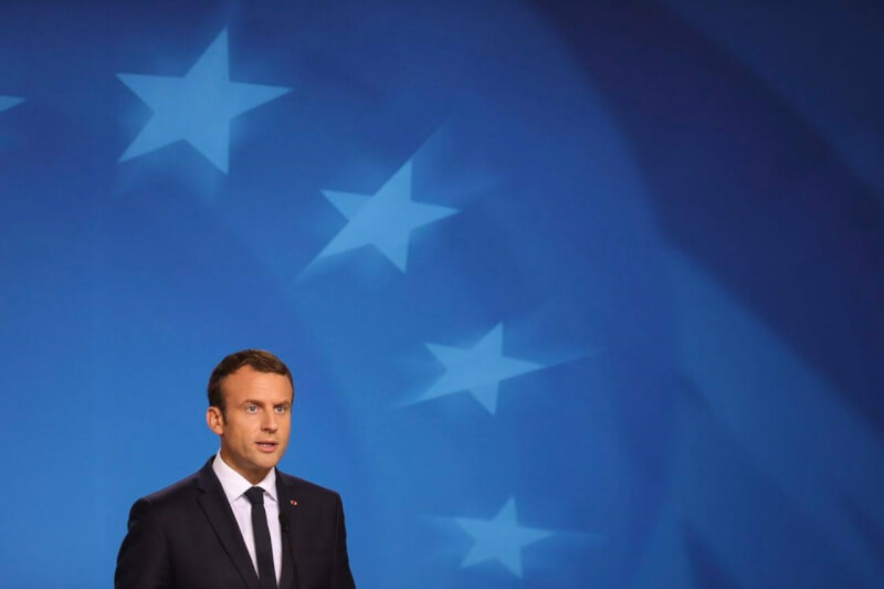 法國總統馬克宏（圖）與歐盟執委會主席范德賴恩5日起訪中。（圖取自facebook.com/EmmanuelMacron）