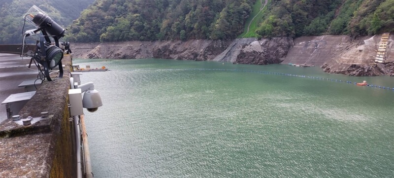 水利署統計，過去3天的鋒面降雨挹注全台水庫大約6012萬噸水，以中部水庫最多。圖為台中市德基水庫21日的水位狀況。（民眾提供）中央社記者趙麗妍傳真 112年4月21日