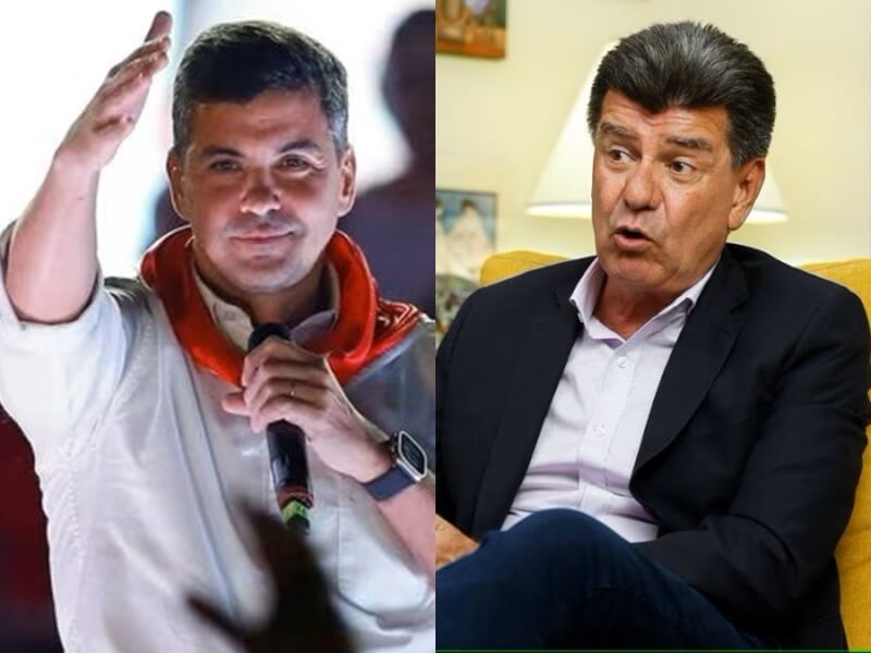 巴拉圭將舉行總統大選，執政黨候選人潘尼亞（左）與左派的在野黨候選人艾里格里（右）支持率不相上下，後者已說若勝選將重新檢討台巴關係。（路透社）