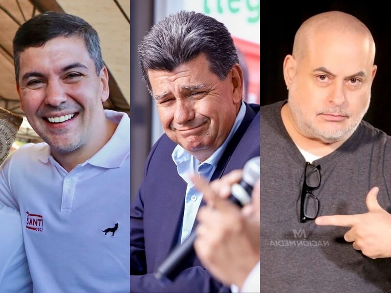 巴拉圭30日舉行總統大選，此次有3位主要候選人，左為潘尼亞、中為艾里格里，右為顧巴斯。（左圖取自facebook.com/SantiPenaPY、中圖取自facebook.com/EfrainAlegre、右圖取自facebook.com/ParaguayoCubasOficial）
