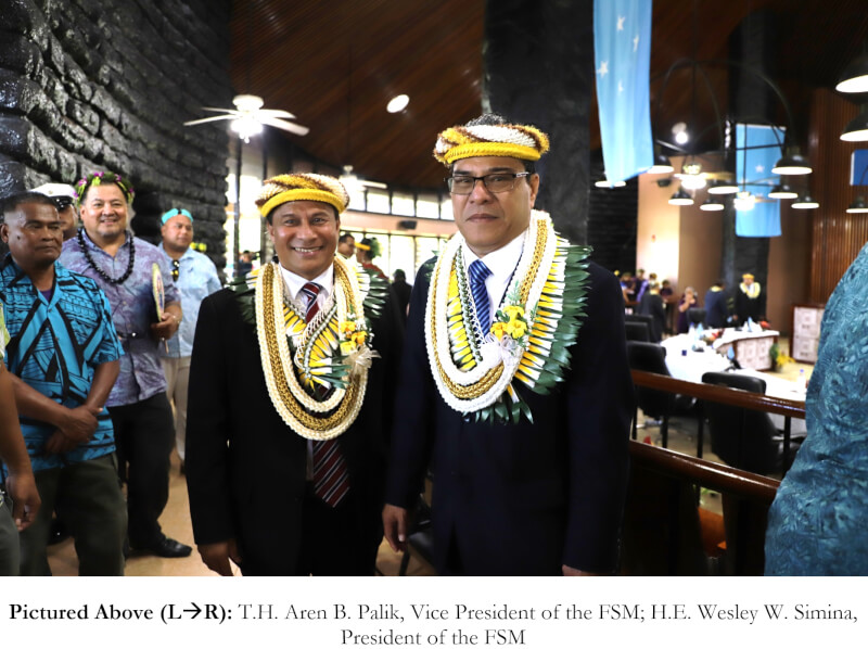 太平洋島國密克羅尼西亞11日選出新總統西米納（圖右）。（圖取自網頁gov.fm）