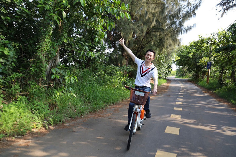 竹北市長鄭朝方20日宣布將自編預算引進520輛E-Bike電動輔助自行車，並在竹北增設100站點，最快年底完成。（竹北市公所提供）中央社記者郭宣彣傳真  112年5月20日