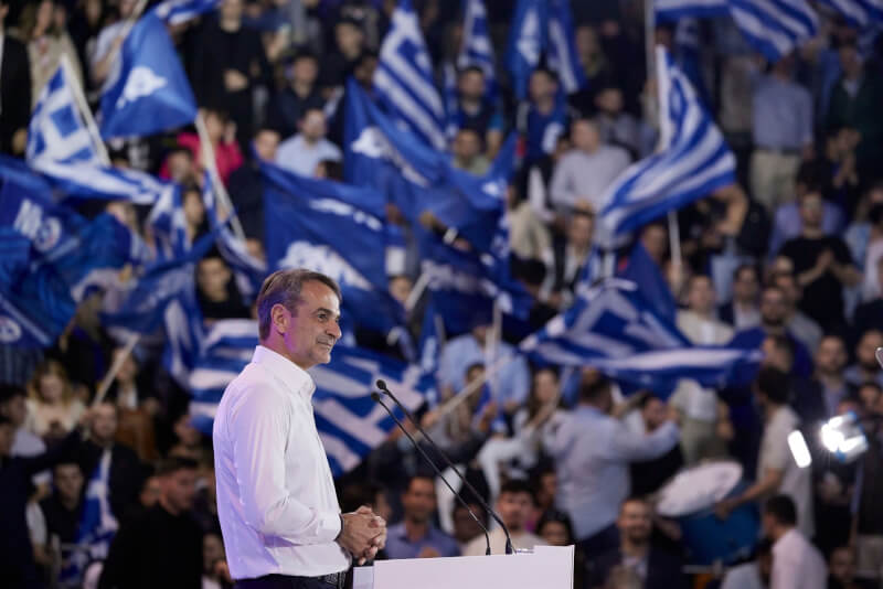 希臘訂於6月25日再次舉行國會選舉，希臘總理米佐塔基斯（圖）將力拚國會單獨過半。（圖取自facebook.com/kyriakosmitsotakis）