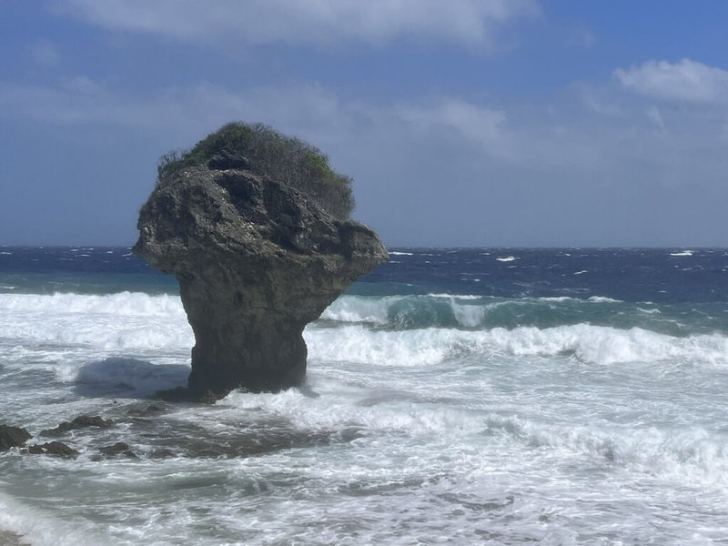 颱風瑪娃雖逐漸遠離台灣，但風浪仍影響往返小琉球航段，因浪達2公尺高，1日停航1天，業者陸續宣布2日恢復正常行駛。（民眾提供）中央社記者李卉婷傳真  112年6月1日