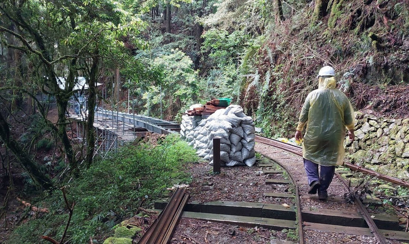 林務局遴選3條具國際推廣潛力的步道，其中為山海圳國家綠道路段之一的阿里山鄉特富野古道，因整修進度落後，原定6月底開放通行將延至10月。（嘉義林管處提供）中央社記者黃國芳傳真  112年6月1日