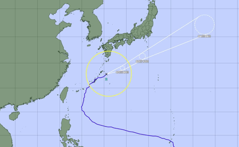 隨著颱風瑪娃逼近，日本部分地區2日遭到大豪雨襲擊。（圖取自日本氣象廳網頁www.jma.go.jp）