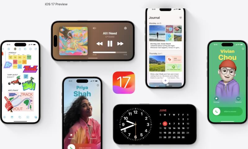蘋果公司（Apple）今年6月在WWDC全球開發者大會發表iOS 17作業系統新功能，13日釋出公開測試版本。（圖取自蘋果網頁apple.com）