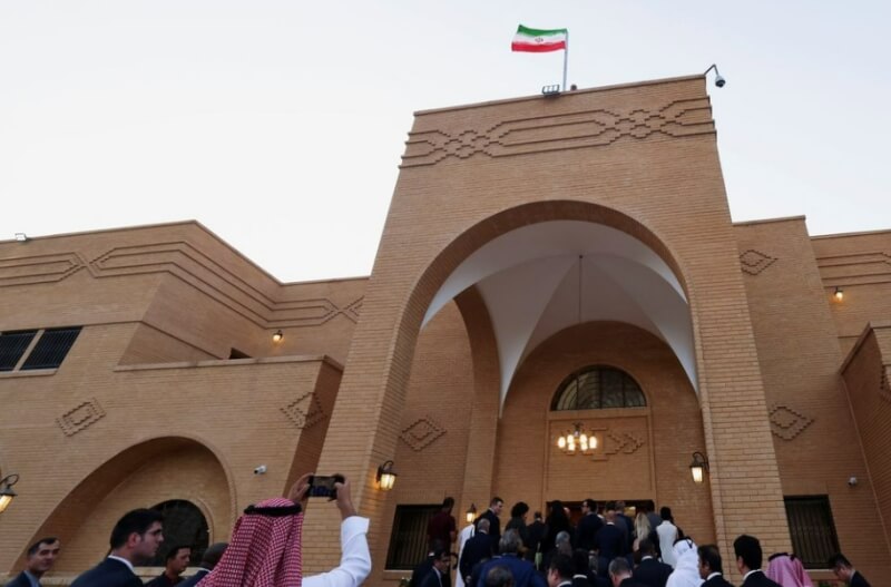 在關閉7年後，伊朗6日重啟駐沙烏地阿拉伯大使館。（路透社）