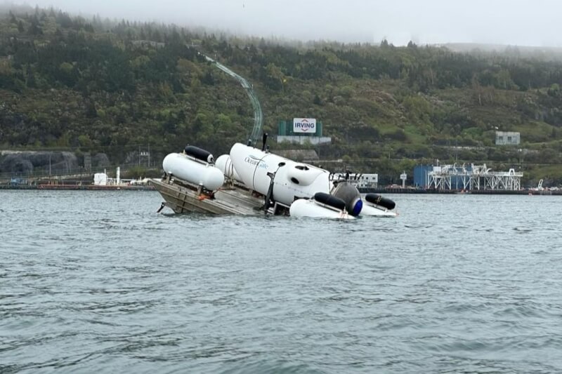 一艘載人參觀「鐵達尼號」殘骸的旅遊潛水器，18日下潛約1小時45分後就與水面失聯。（圖取自instagram.com/actionaviationchairman/）
