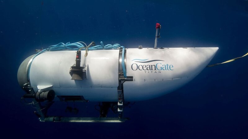一艘載人參觀「鐵達尼號」殘骸的觀光潛水器自18日開始失聯。（OceanGate Expeditions/Handout via REUTERS）