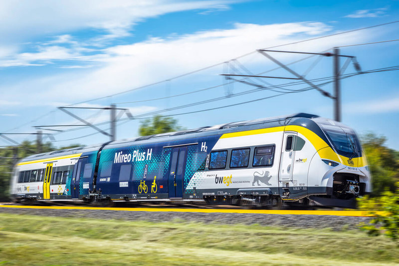 西門子交通運輸公司（Siemens Mobility）與德國鐵路公司（Deutsche Bahn）合作推動的氫動力火車Mireo Plus H計畫，目前在西南部測試，預計2024年投入客運服務。（Siemens Mobility提供）中央社記者林育立柏林傳真 112年6月25日