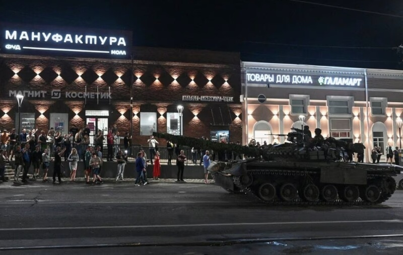 瓦格納傭兵24日聲稱占領俄南頓河畔羅斯托夫市。（路透社）